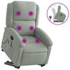 vidaXL Stand up Massage Recliner Chair Light Grey Velvet