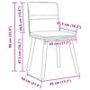 vidaXL Dining Chairs 4 pcs Dark Grey Fabric