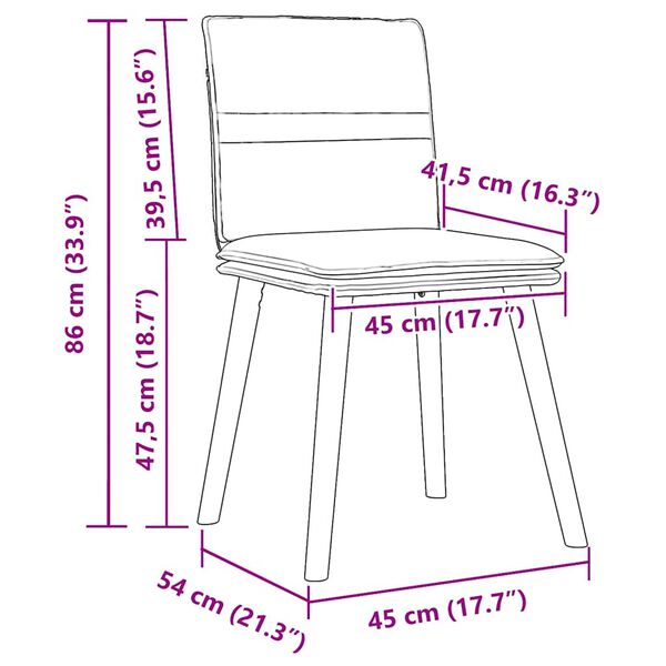 vidaXL Dining Chairs 4 pcs Dark Grey Fabric