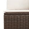 vidaXL 6 Piece Garden Sofa Set with Cushions Brown Poly Rattan