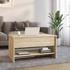 vidaXL Coffee Table Sonoma Oak 80x50x40 cm Engineered Wood