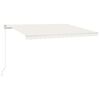 vidaXL Manual Retractable Awning 400x300 cm Cream