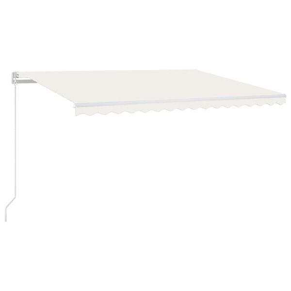 vidaXL Manual Retractable Awning 400x300 cm Cream