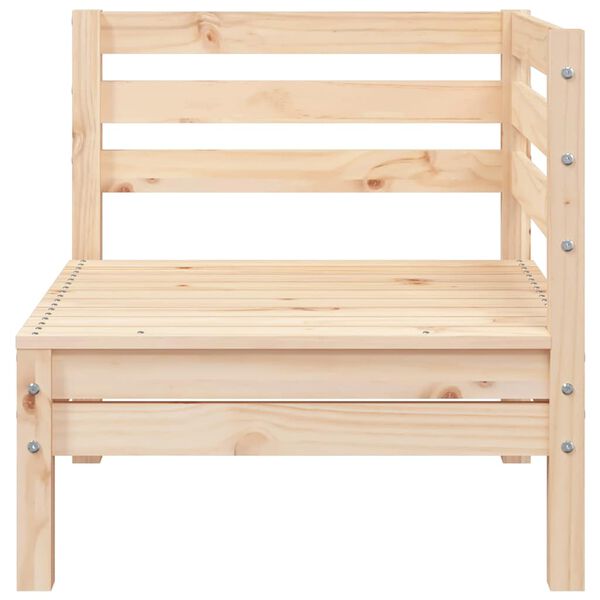 vidaXL Garden Sofa 2-Seater with Footstool Solid Wood Pine