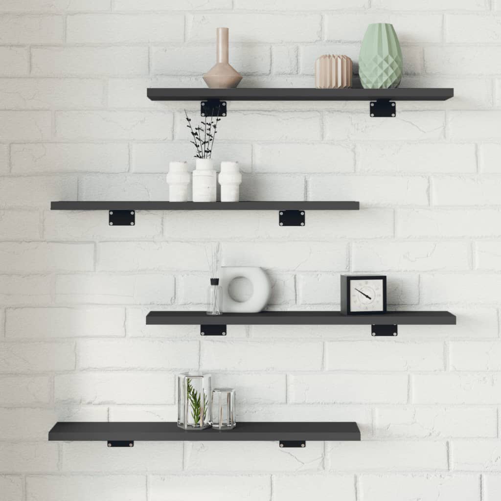 vidaXL Bookshelf Boards 8 pcs Grey 60x10x1.5 cm Engineered Wood