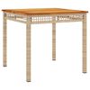 vidaXL 7 Piece Garden Dining Set with Cushions Beige Poly Rattan