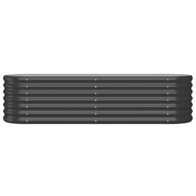 vidaXL Garden Raised Bed Powder-coated Steel 152x40x36 cm Anthracite