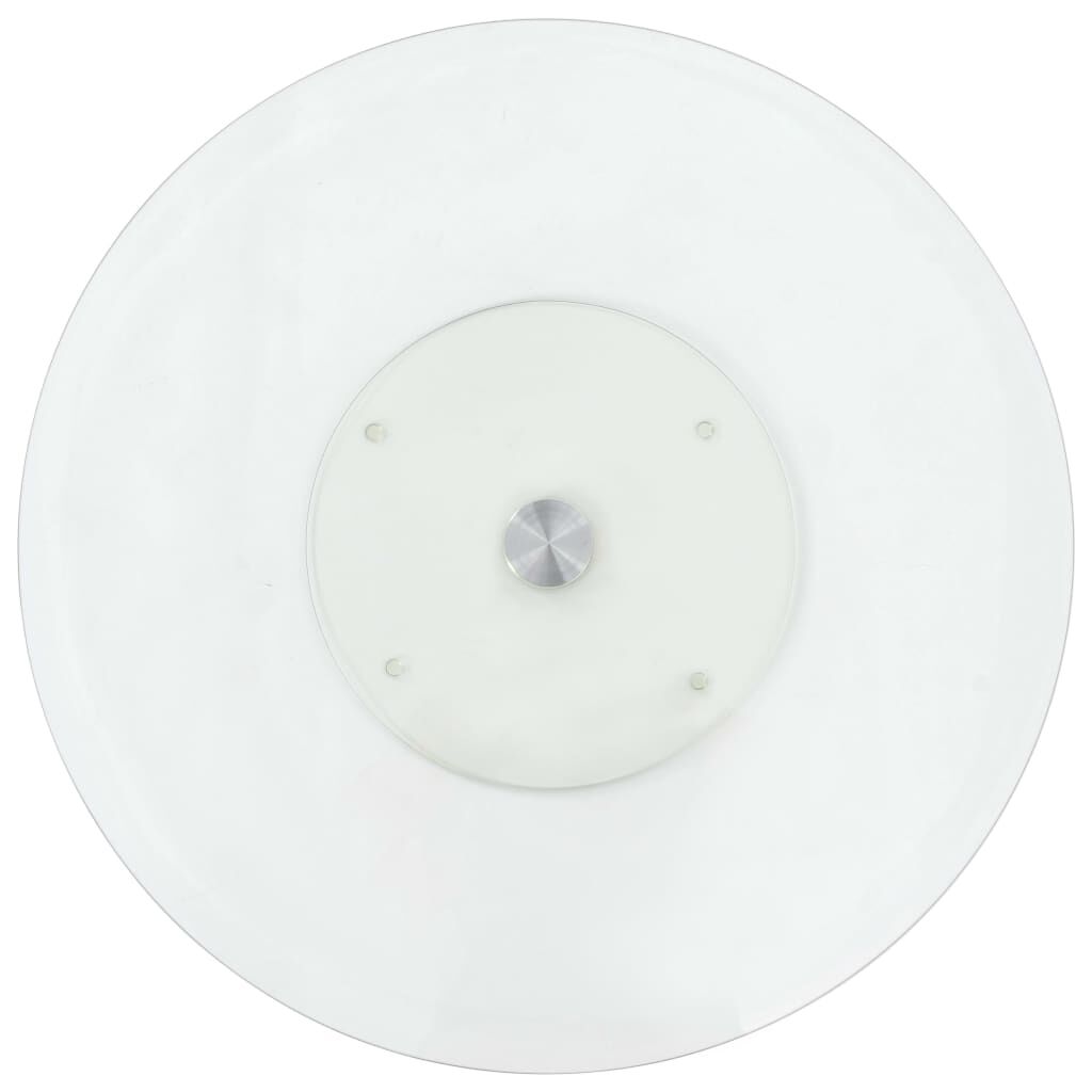 vidaXL Rotating Serving Plate Transparent 60 cm Tempered Glass