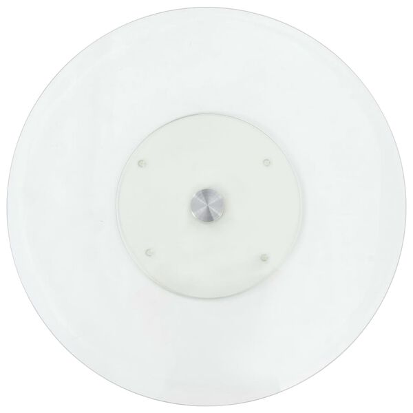 vidaXL Rotating Serving Plate Transparent 60 cm Tempered Glass