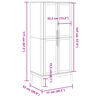 vidaXL Wardrobe FLORO White 77x53x171 cm Solid Wood Pine