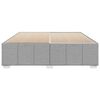 vidaXL Bed Frame without Mattress Light Grey King Fabric