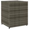 vidaXL Garden Storage Cabinet Grey 55x59x69 cm Poly Rattan