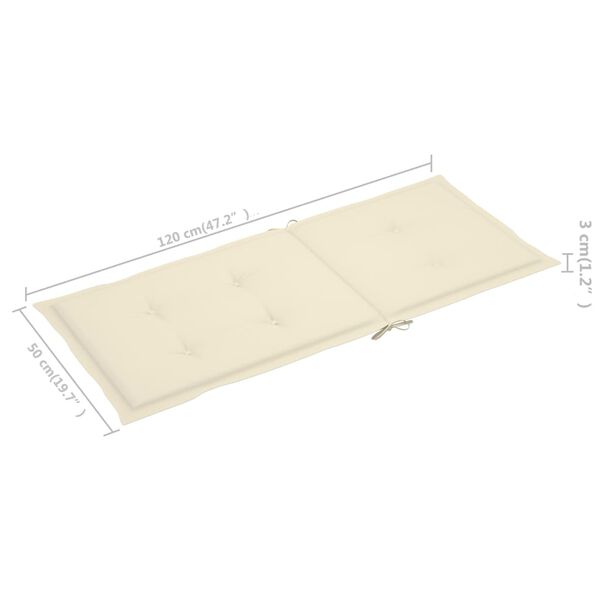vidaXL Folding Garden Chairs 6 pcs with Cushions Solid Acacia Wood