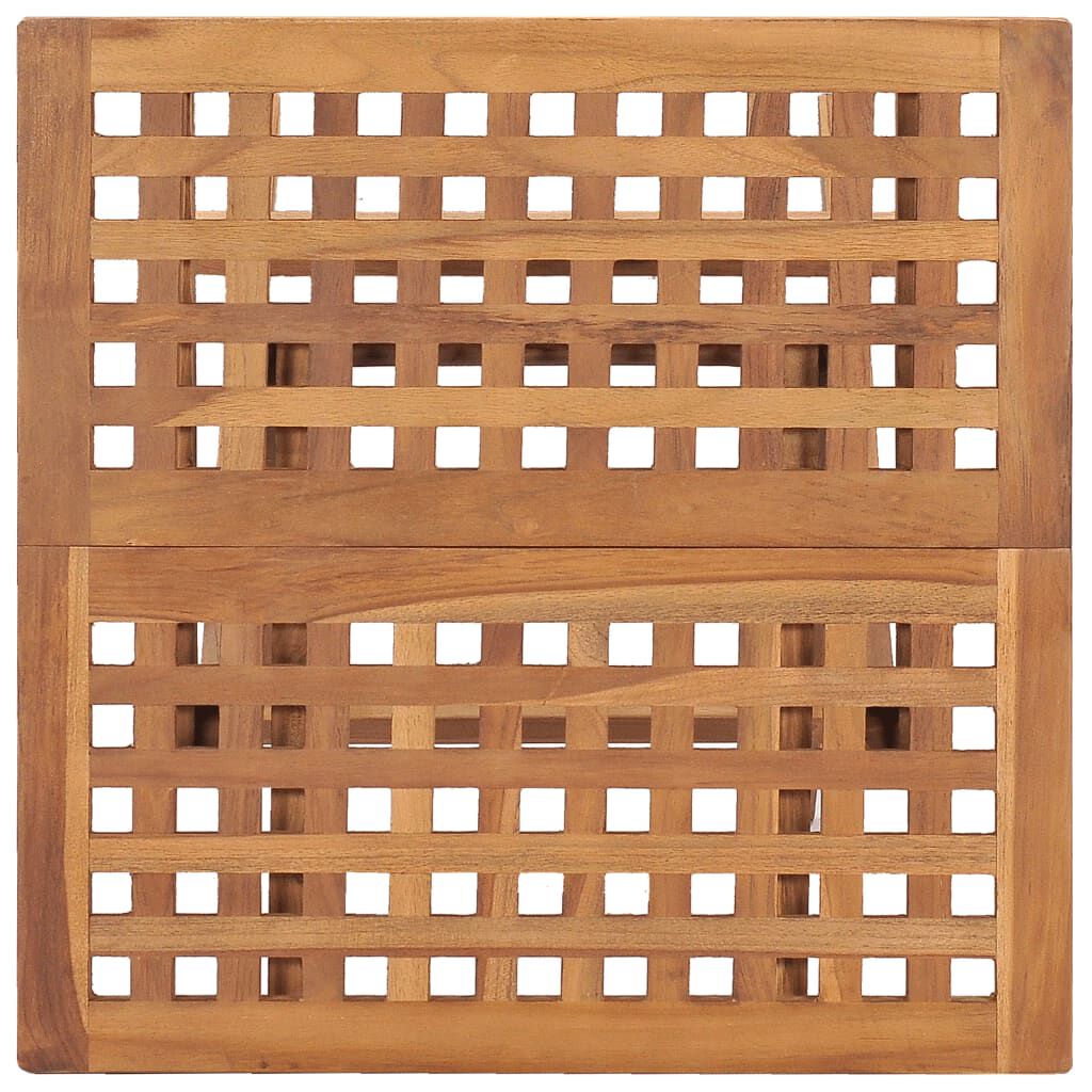 vidaXL 3 Piece Folding Outdoor Dining Set with Cushion Solid Wood Teak