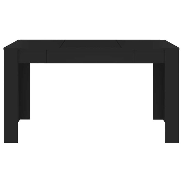 vidaXL Dining Table Black 140x74.5x76 cm Engineered Wood