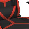 vidaXL Gaming Chair with Footrest Black and Red Faux Leather