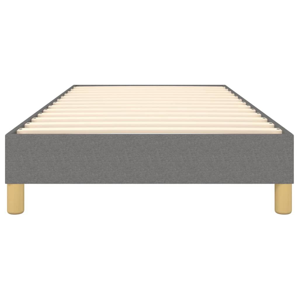 vidaXL Bed Frame without Mattress Dark Grey Twin Fabric (US Only)