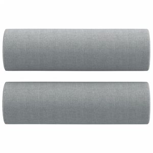 vidaXL Throw Pillows 2 pcs Light Grey Ø15x50 cm Fabric