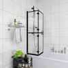vidaXL Folding Shower Enclosure ESG 120x140 cm Black