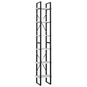 vidaXL 6-Tier Book Cabinet White 40x30x210 cm Engineered Wood