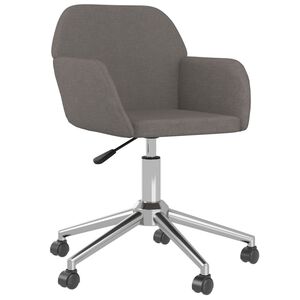 vidaXL Swivel Office Chair Dark Grey Fabric