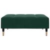 vidaXL 2-Seater Sofa Bed with Footstool Dark Green Velvet