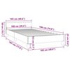 vidaXL Bed Frame without Mattress Dark Grey 100x190 cm Velvet