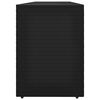 vidaXL Garden Storage Cabinet Black 198x55.5x80 cm Poly Rattan