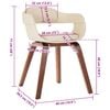 vidaXL Dining Chair White Bentwood and Faux Leather