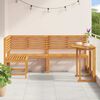 vidaXL Garden Bench Set 3 pcs Brown Solid Acacia Wood