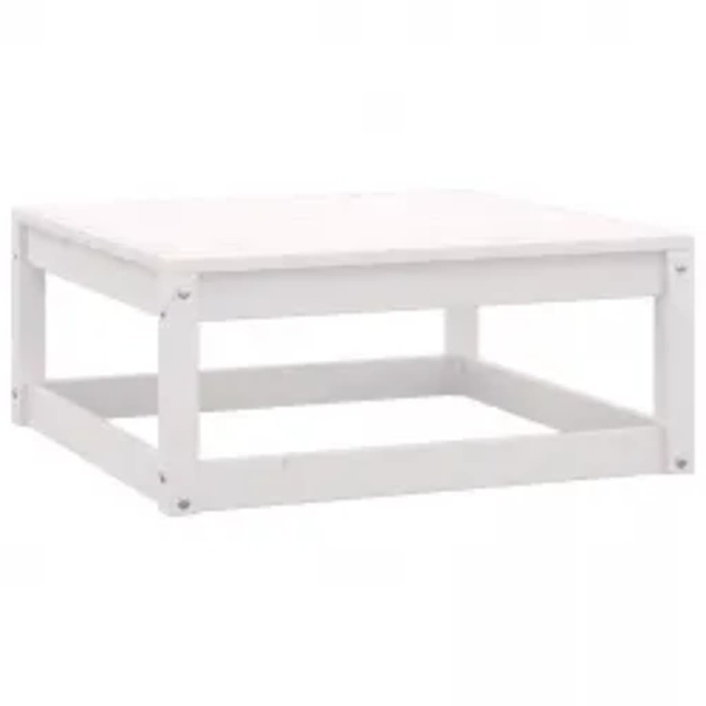 vidaXL 10 Piece Garden Lounge Set with Cushions White Solid Pinewood