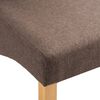 vidaXL Dining Chairs 4 pcs Brown Fabric