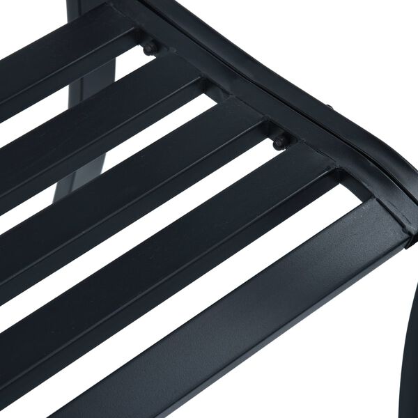 vidaXL Garden Bench Black 120 cm Steel