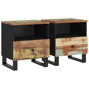 vidaXL Bedside Cabinets 2 pcs Solid Wood Reclaimed&Engineered Wood