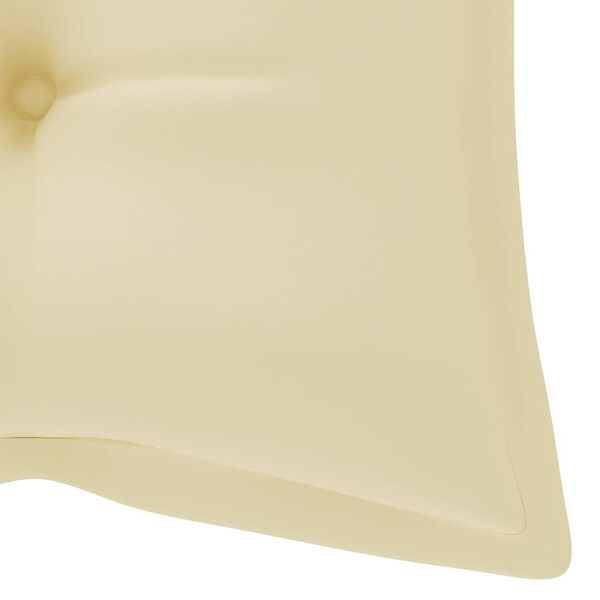 vidaXL Batavia Bench with Cream White Cushion 120 cm Solid Teak Wood