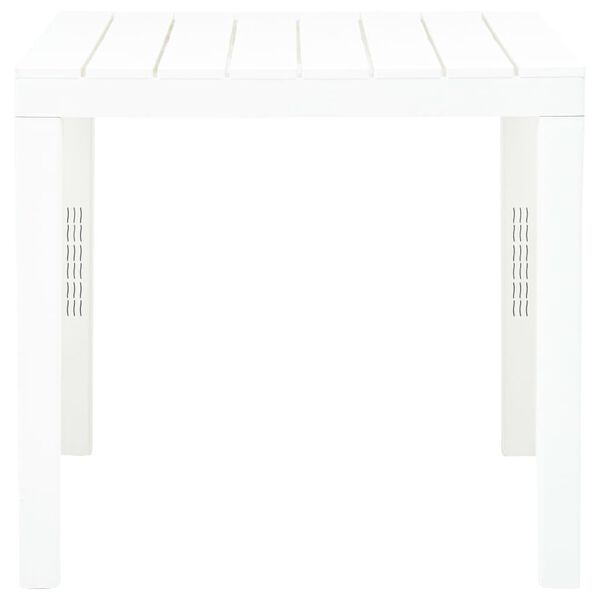 vidaXL Garden Table White 78x78x72 cm Plastic