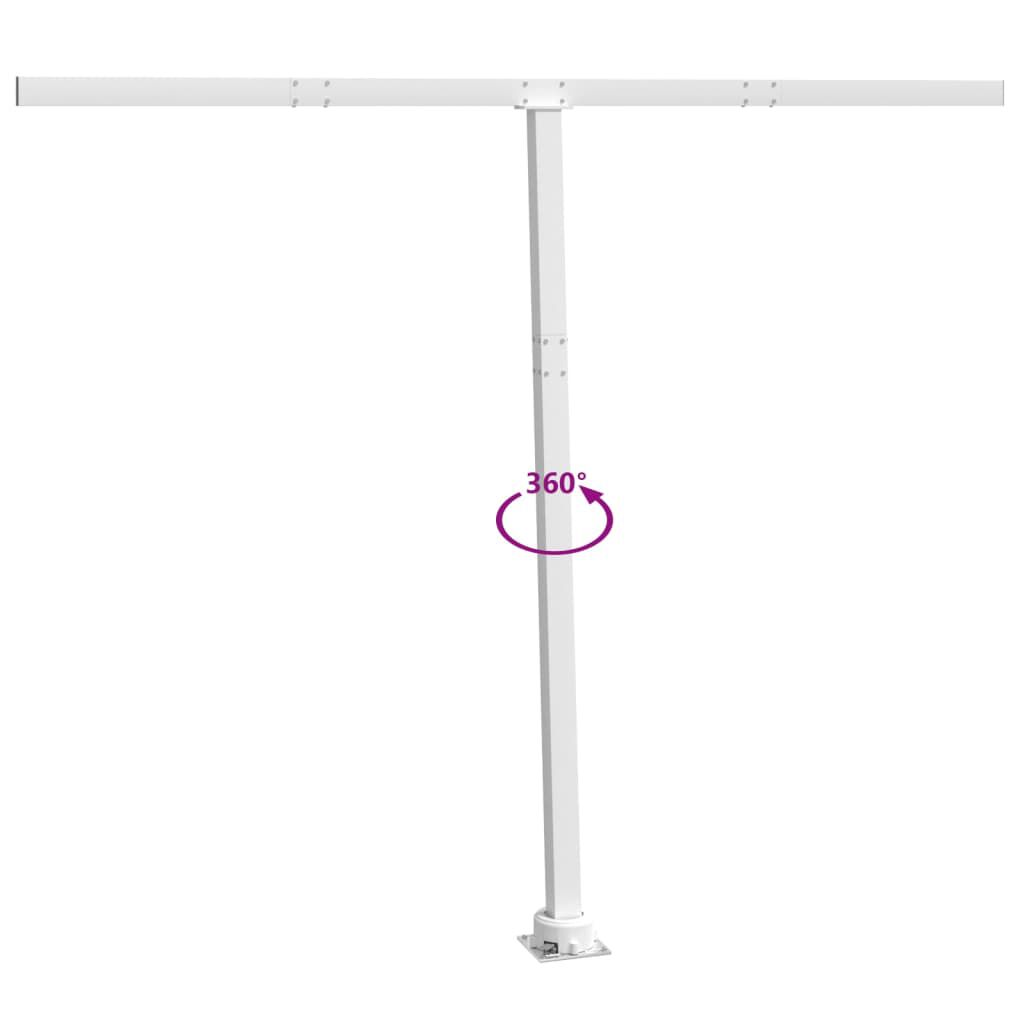 vidaXL Awning Post Set White 300x245 cm Iron
