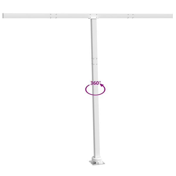 vidaXL Awning Post Set White 300x245 cm Iron