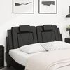 vidaXL Headboard Cushion "Viana" Black 137 cm Double Faux Leather