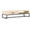 vidaXL Coffee Table White 117x50x30 cm Solid Acacia Wood