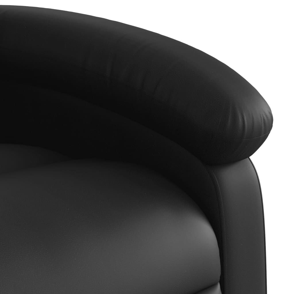 vidaXL Stand up Massage Recliner Chair Black Faux Leather