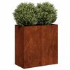 vidaXL Planter Rusty 80x40x80 cm Weathering Steel