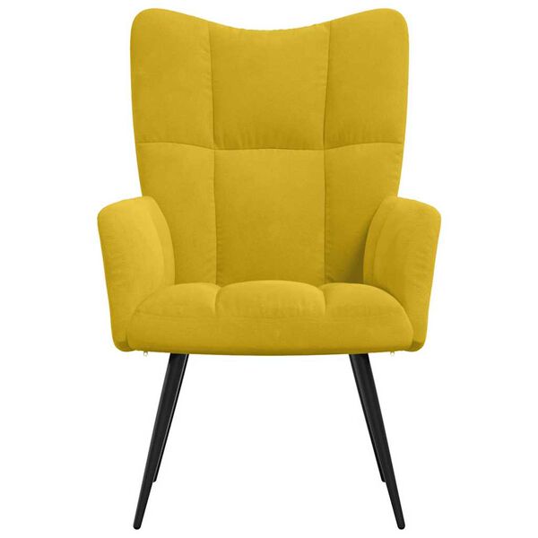 vidaXL Relaxing Chair Mustard Yellow Velvet