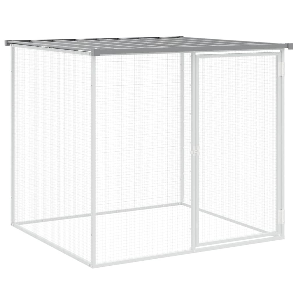vidaXL Chicken Cage with Roof Light Grey 603x98x90 cm Galvanised Steel