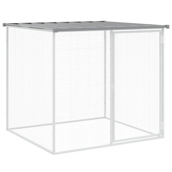 vidaXL Chicken Cage with Roof Light Grey 603x98x90 cm Galvanised Steel