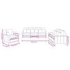vidaXL 3 Piece Sofa Set with Cushions Black Velvet