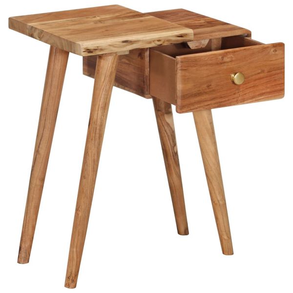 vidaXL Bedside Table Solid Acacia Wood 45x32x55 cm