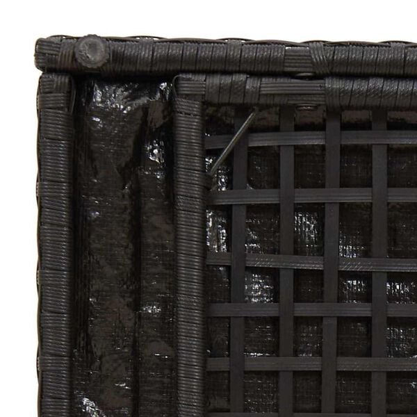 vidaXL Cushion Box with Storage Black 50 x 50 x 50 cm Poly Rattan