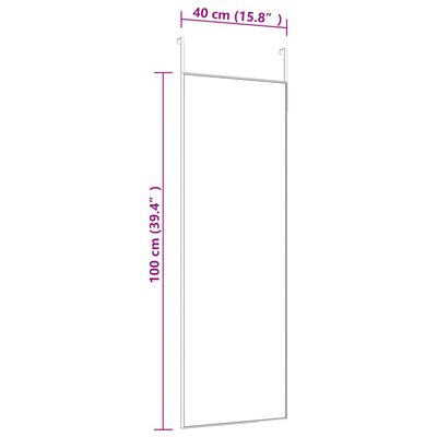 vidaXL Door Mirror Gold 40x100 cm Glass and Aluminium