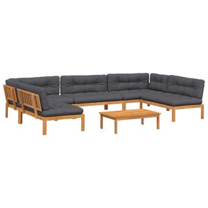 vidaXL 6 Piece Garden Pallet Sofa Set with Cushions Solid Wood Acacia